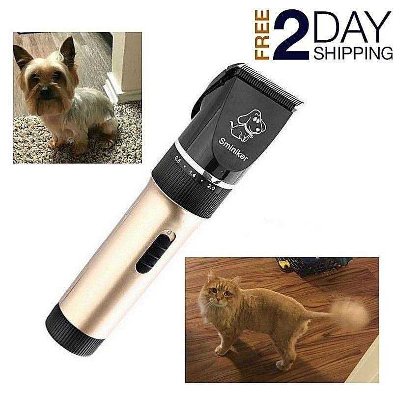 Low Noise Rechargeable Cordless Pet Clippers Grooming Kit with Storage Bag N304