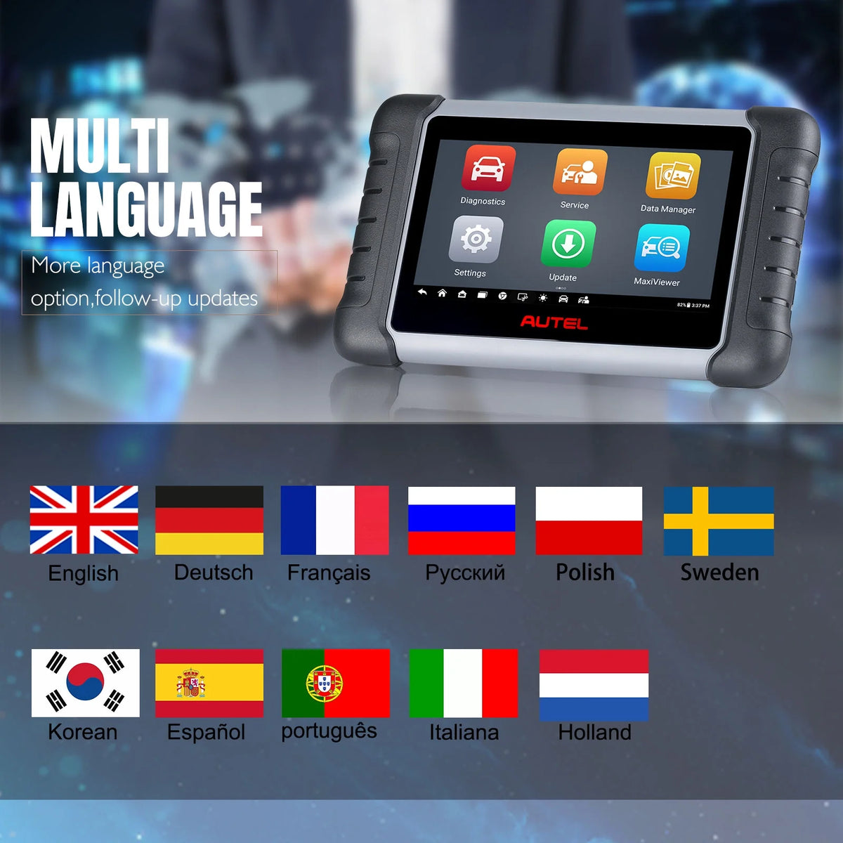 Autel MaxiCOM MK808Z Bi-Directional Full System Diagnostic Tablet J866