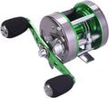 Round Baitcasting Reel Inshore Saltwater Fishing Conventional Reel Reinforced Metal Body Pack of 2 G1564