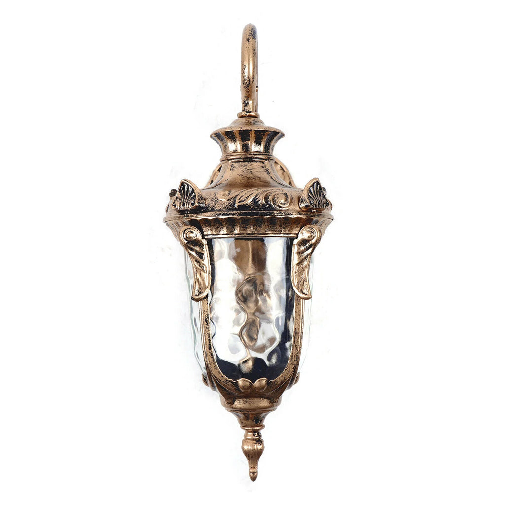 Antique Wall Light Lantern Sconce Glass Lampshade U70431