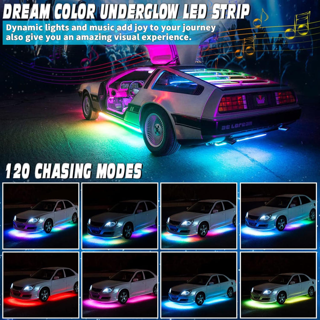 6PCS Dimmable RGB Car Underglow Lights with APP Control B923110