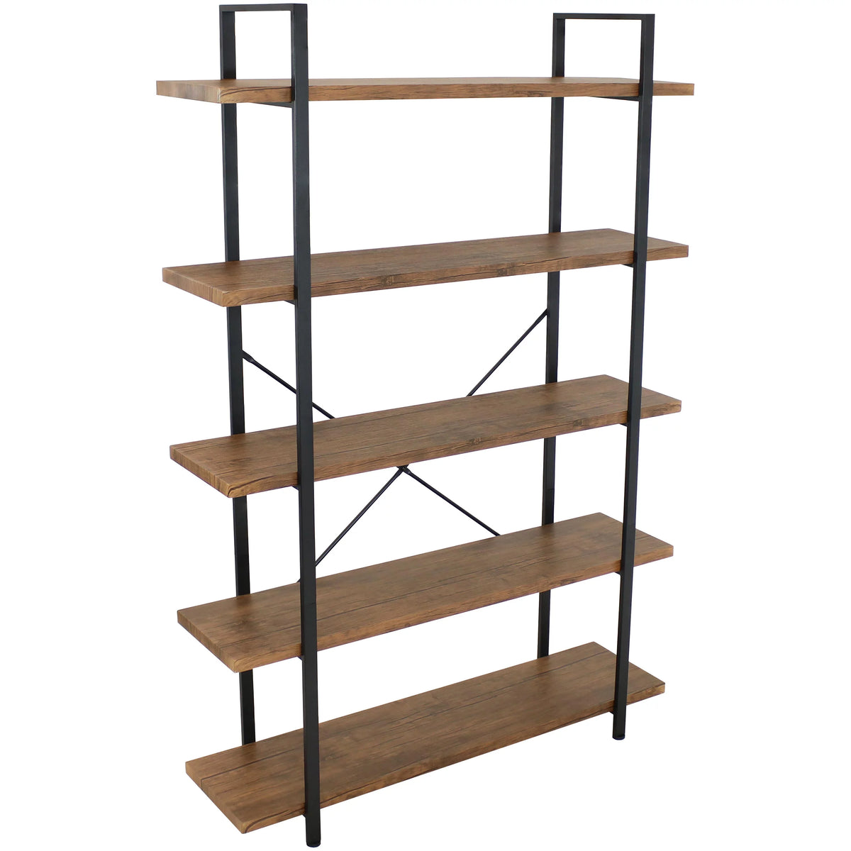 5 Shelf Wood Veneer Bookshelf E698