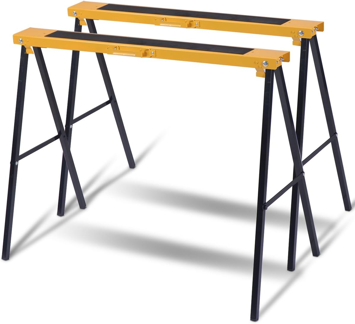 Heavy Duty Folding Sawhorse Pair, 275 lb Weight Capacity Each T6070