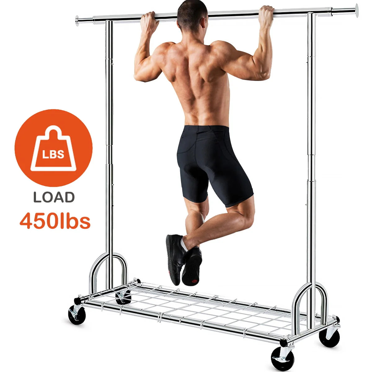 450 lbs Clothing Rack with Shelves R482