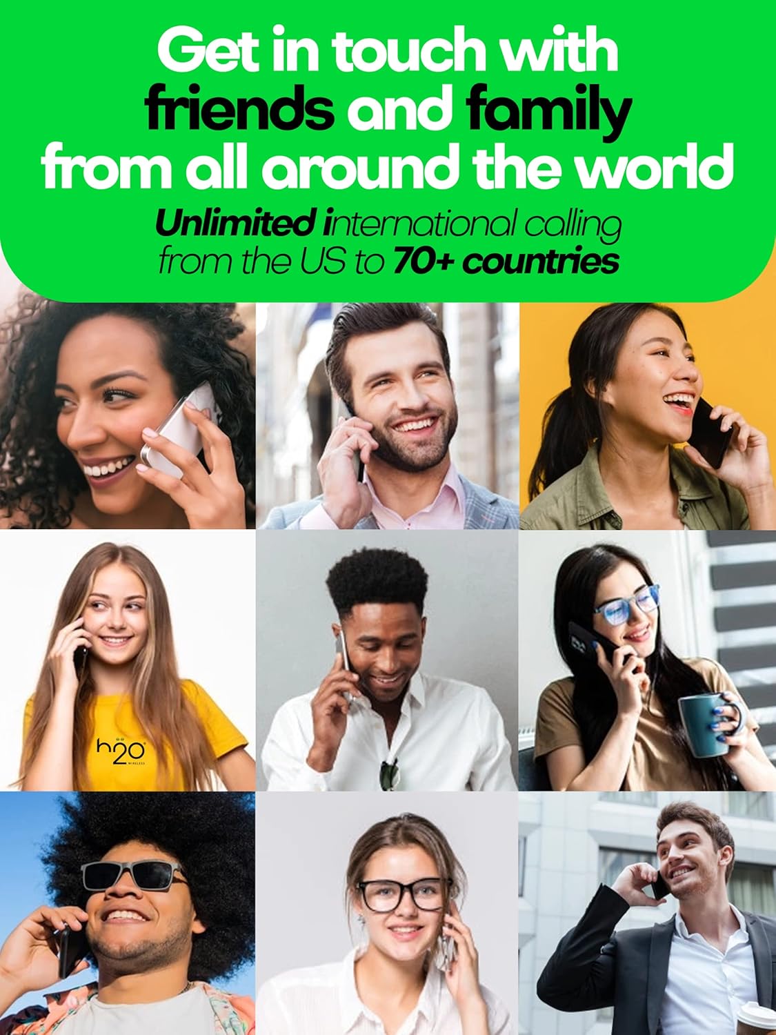 SIM Card with Unlimited Data & International Talk & Text and 6GB High-Speed 4G LTE/5G Data Coverage (90-Day Plan) N534639