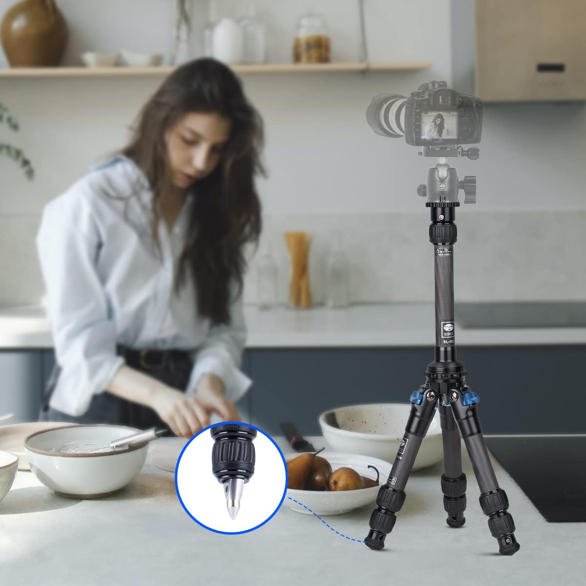 Carbon Fiber Mini Tripod with Center Column I93201