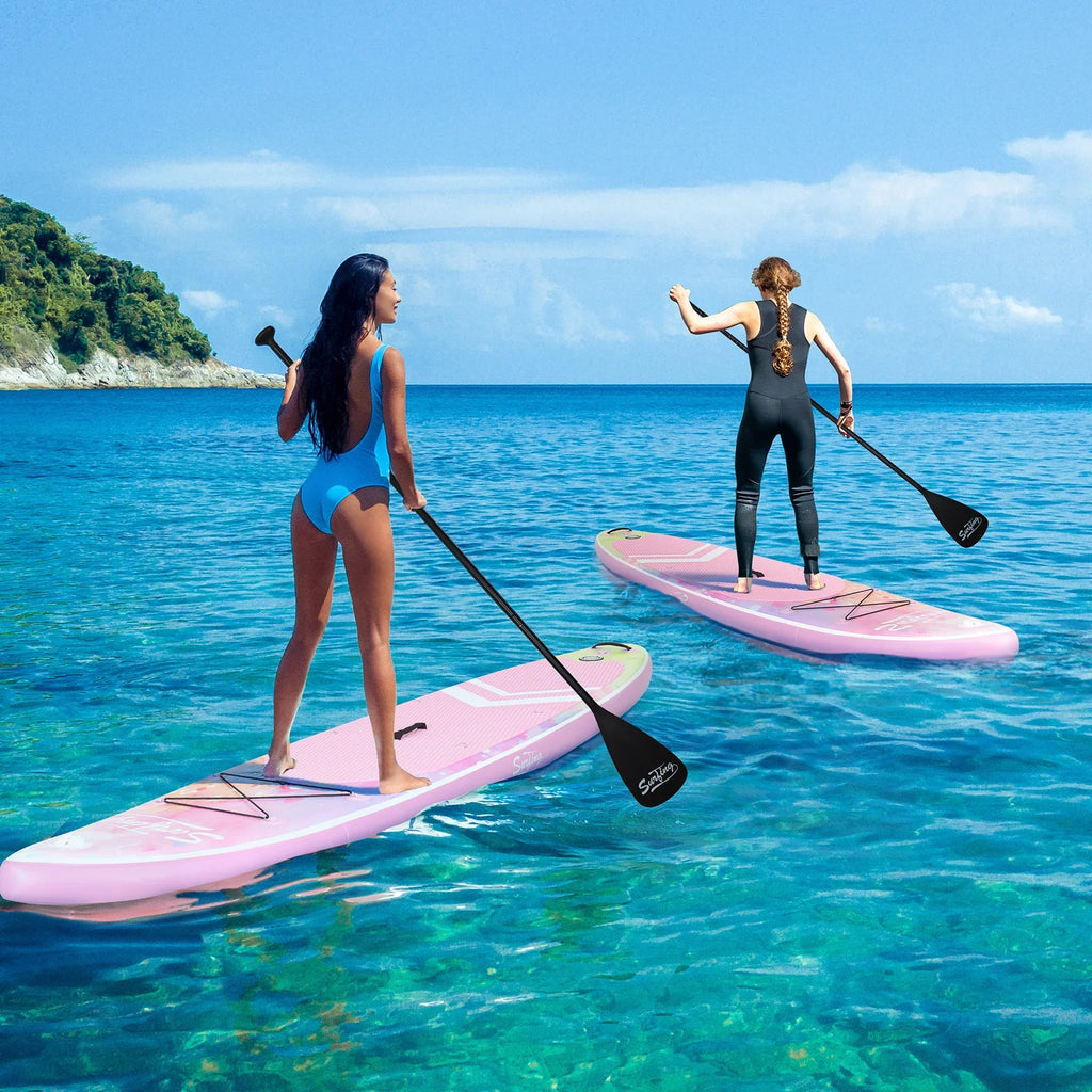 Pink Gradient Inflatable Paddle Board and Kayak Seat Set T863218