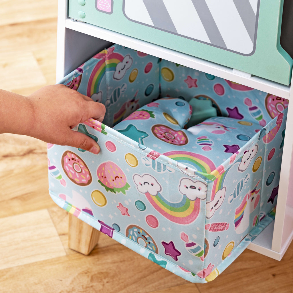 Wooden Play Kitchen with 14 Play Pieces H7633
