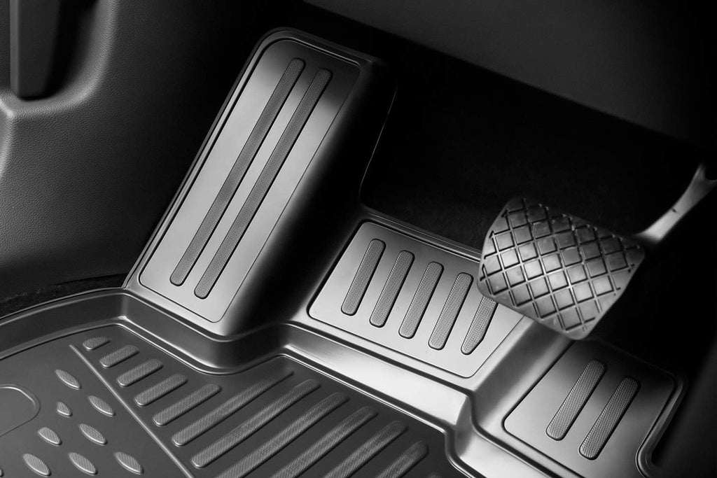 Black Floor Mats Front & 2nd Row Seat Liner Set G36818