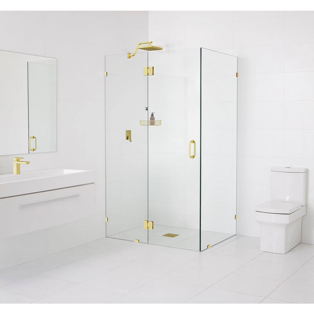 Brass Frameless Shower Door W4409