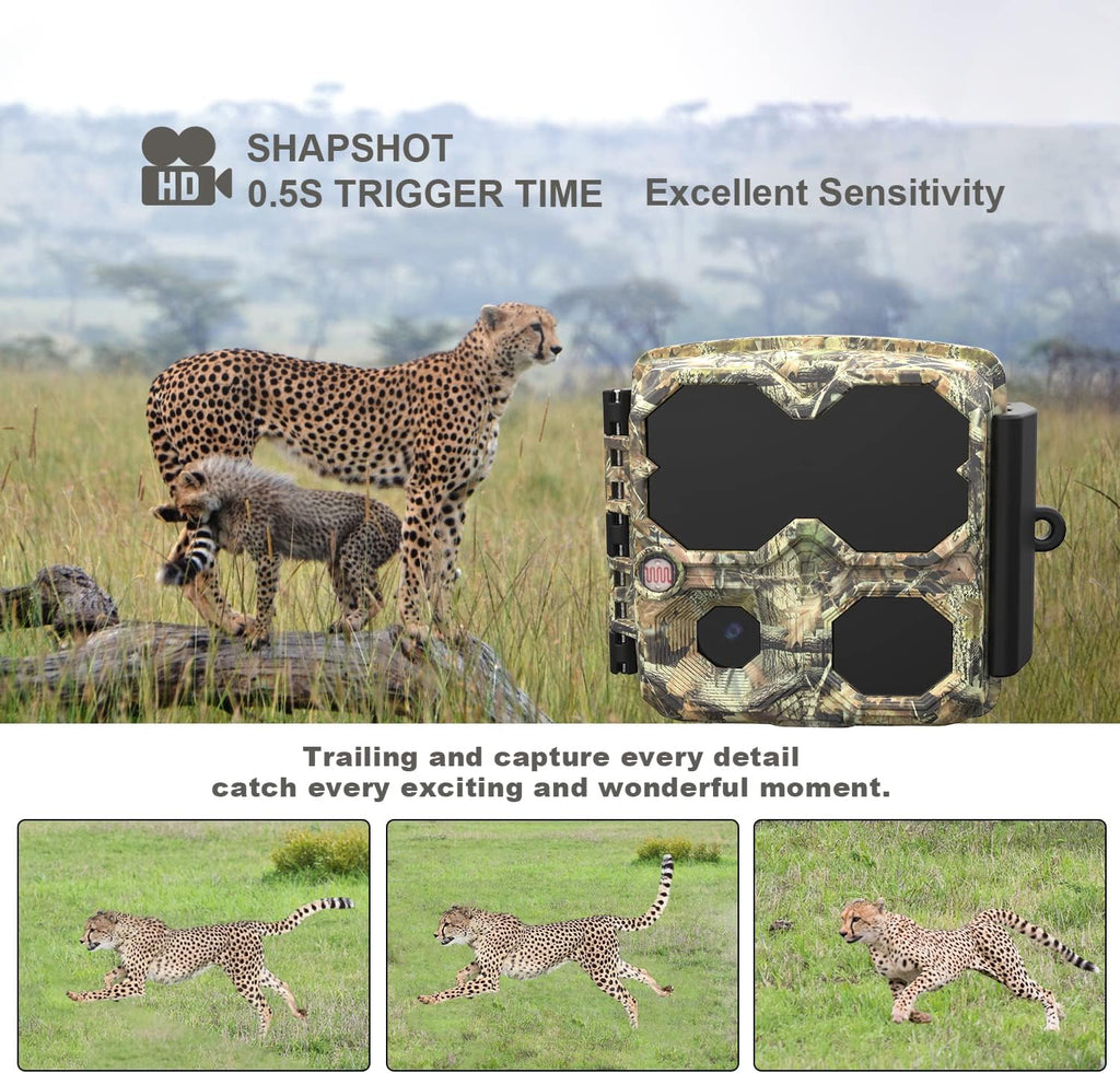 Pack of 2 Mini 12MP 1080P Waterproof Game Camera with Night Vision Motion Activated Video Cam D5052