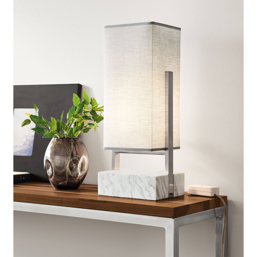 Clear Tempered Glass Console Table with Ocean Blue Base T785