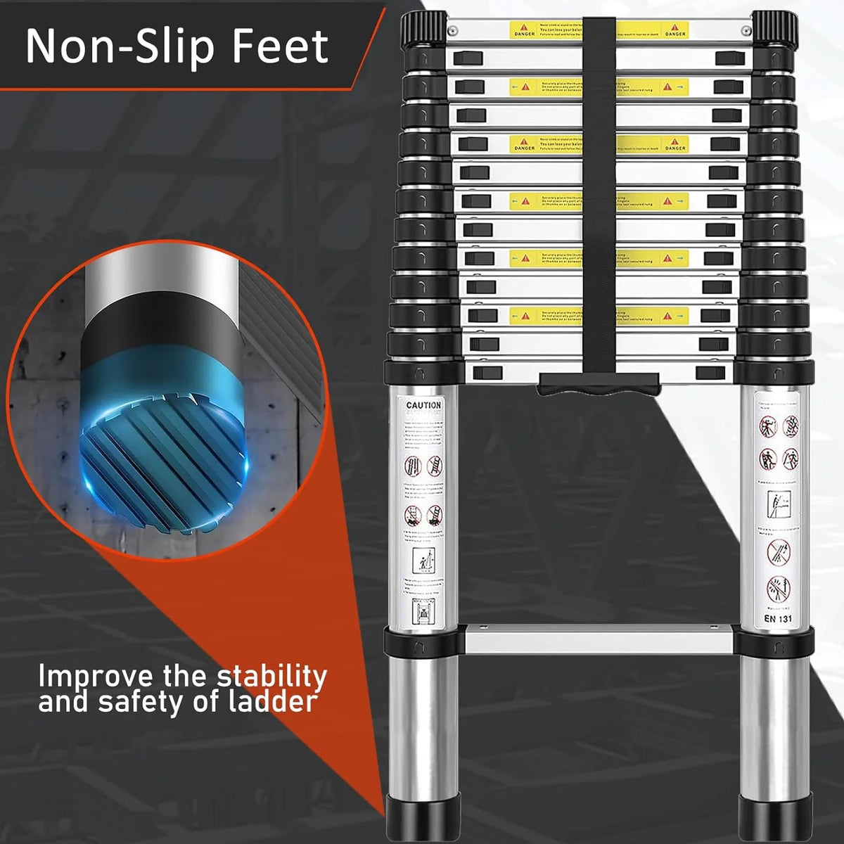8.5FT Aluminum Telescoping Ladder R632538