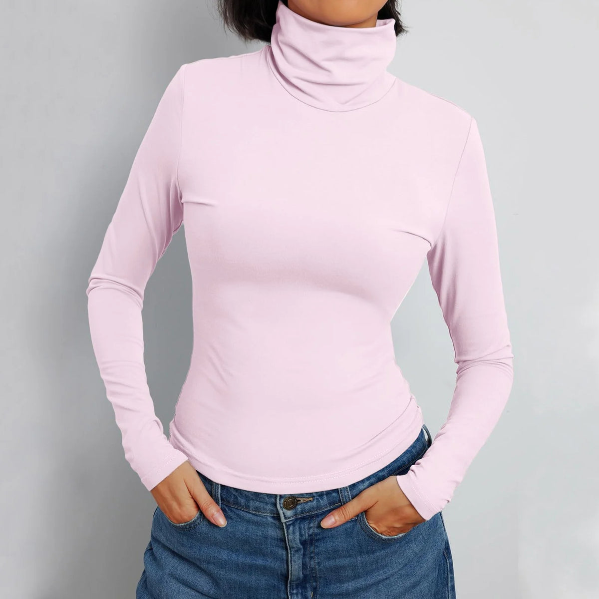 Long Sleeve V Neck Crop Top F83374