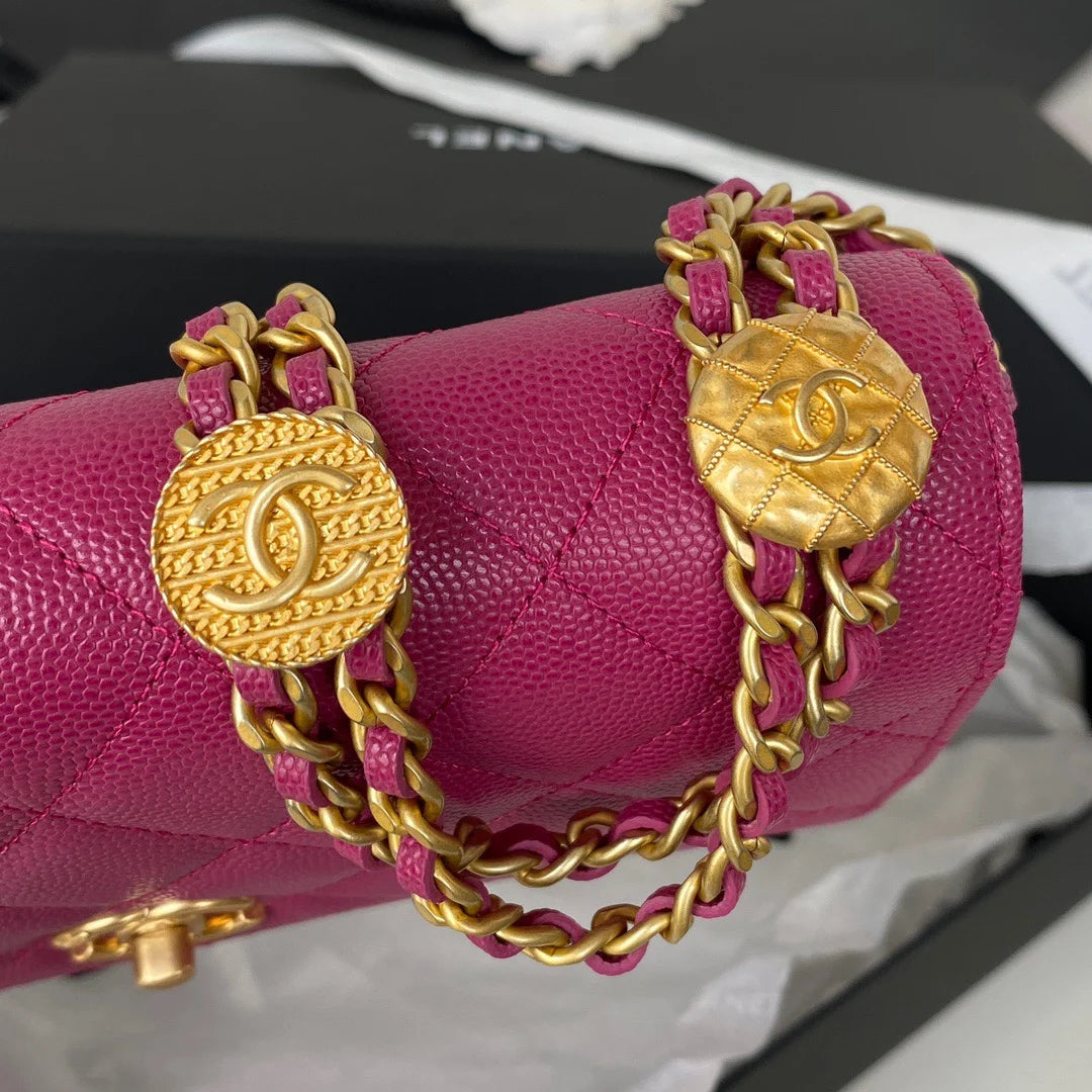 Small Flap Bag Gold Hardware Handbag I272