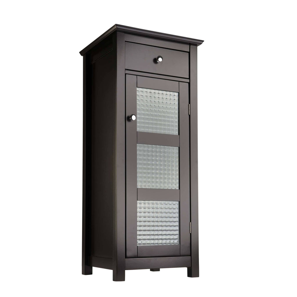 Espresso 1 Door 1 Drawer Floor Cabinet T135348