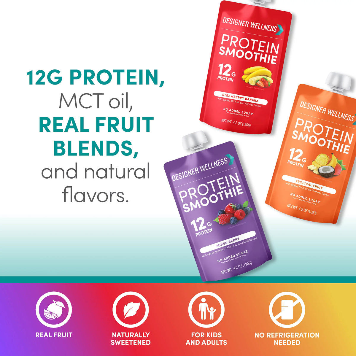 Protein Smoothie 12 Count Variety Pack 12g Protein Gluten-Free V9559