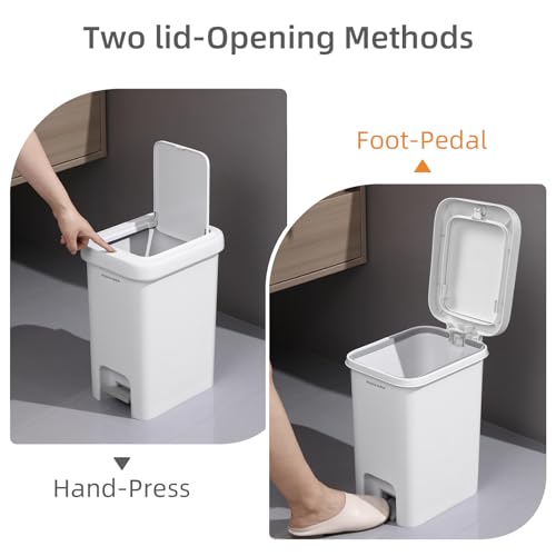 5.7 Gallon Step Trash Can with Lid J730