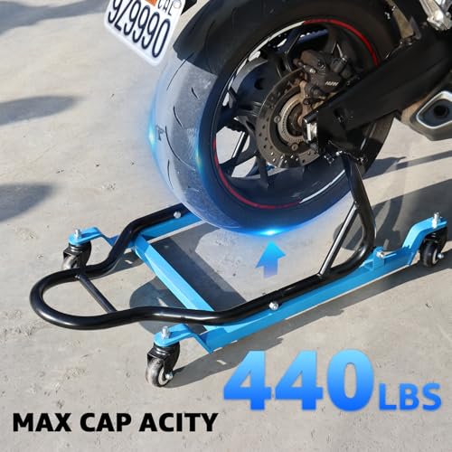 Heavy Duty Motorcycle Rear Wheel Lift Stand with 4 Movable Wheels A5532