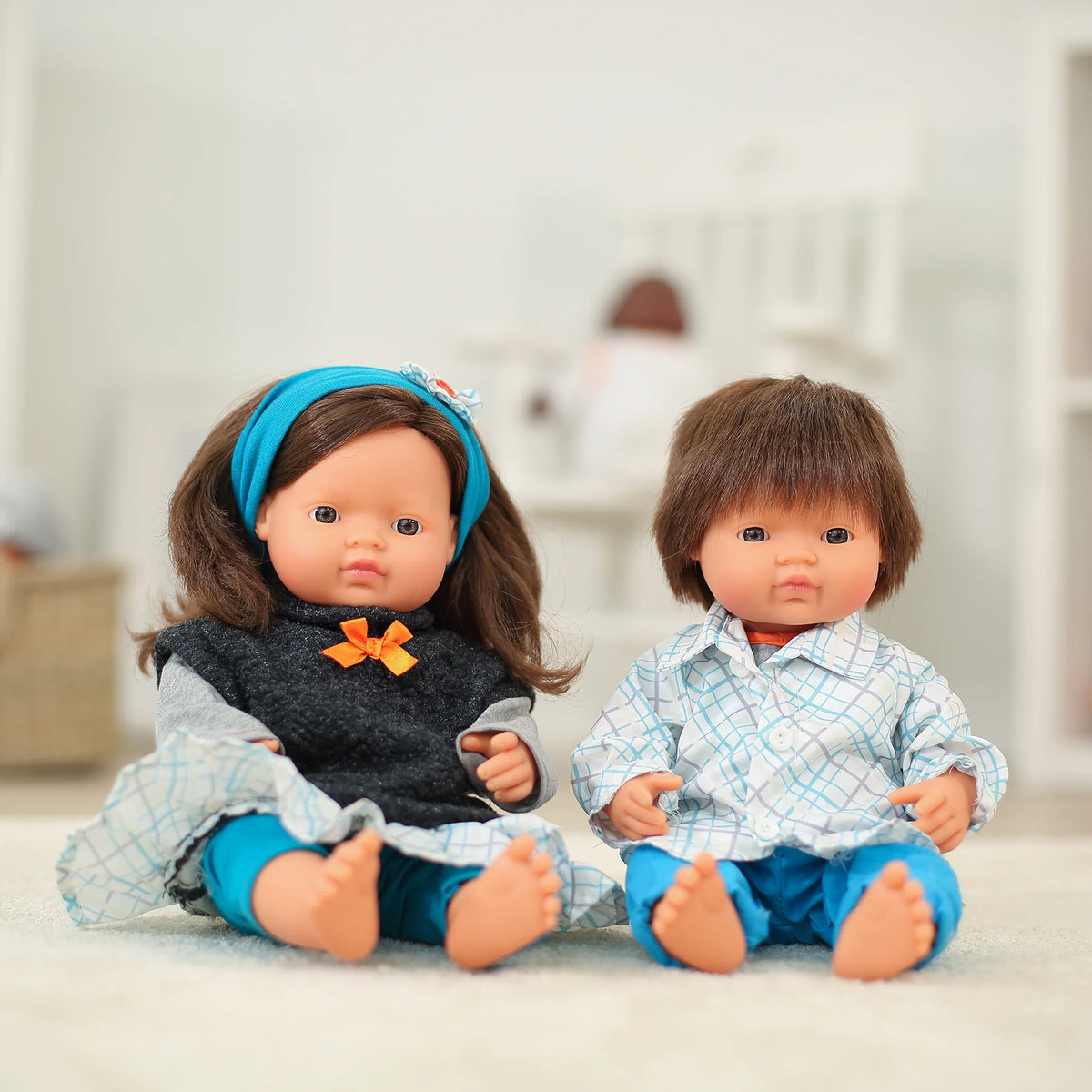 Caucasian Brunette Girl Baby Doll U6812