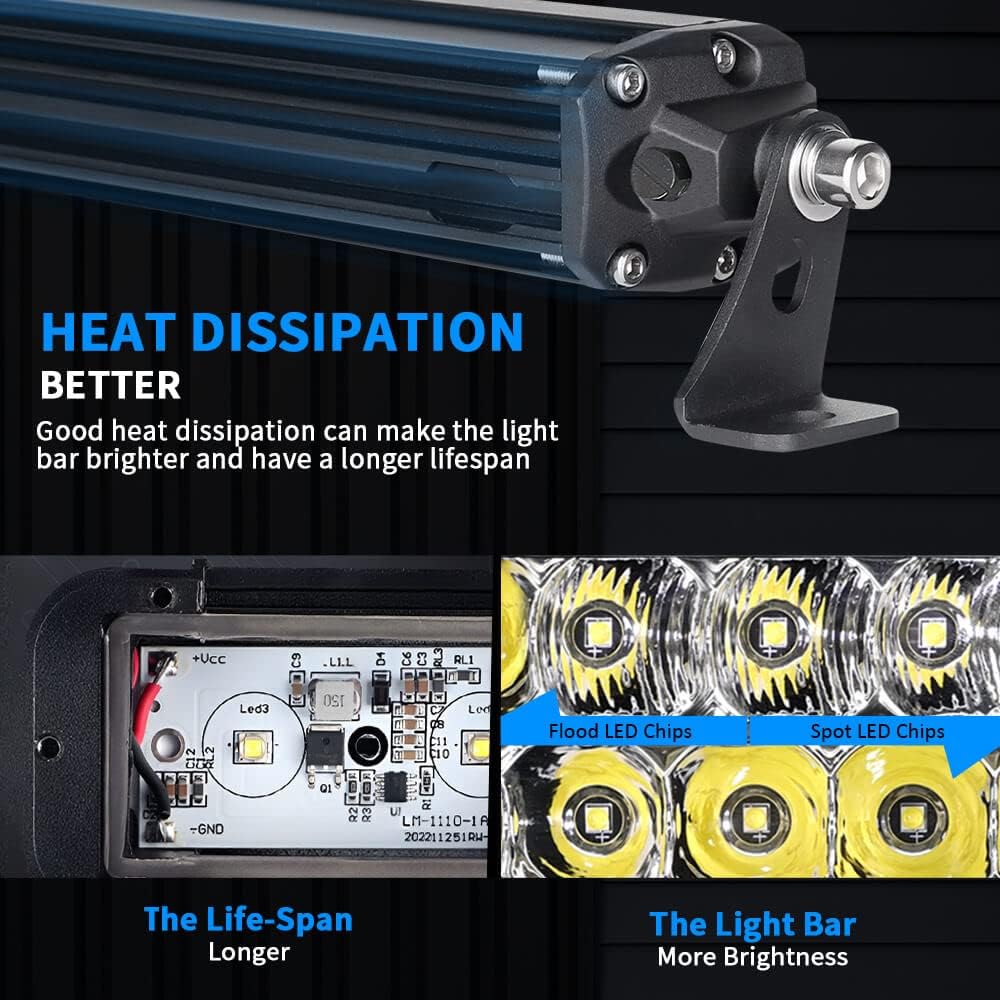 30 inch Single Row Spot Flood IP67 Waterproof Off Road Light Bar X536