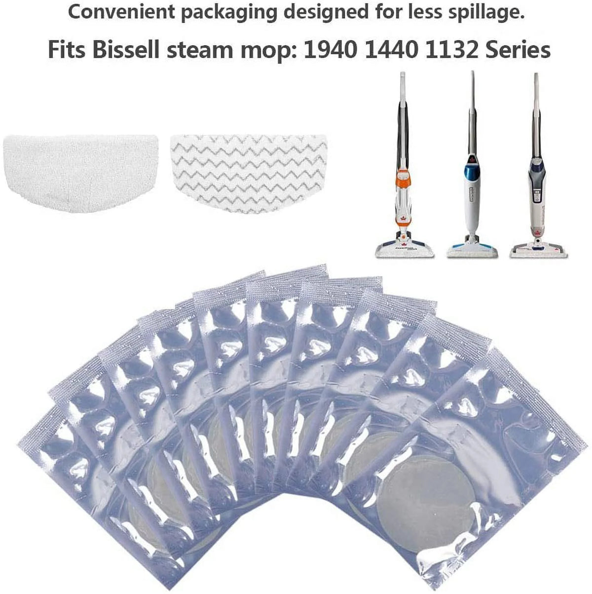 6 Pack Washable Steam Mop Pads Replacement T10785