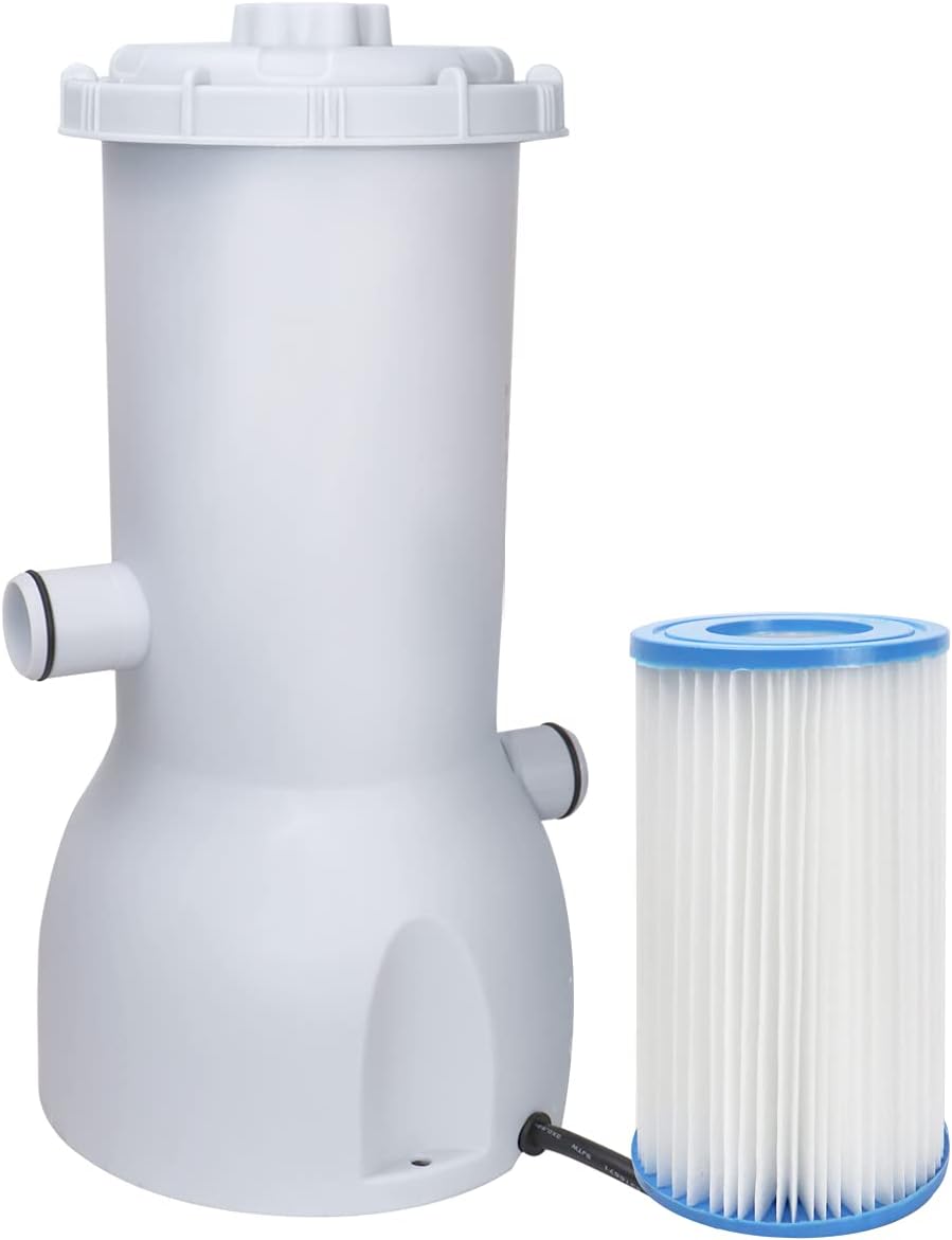 1000 GPH Clear Cartridge Filter Pump for Above Ground Pools, 110-120V with GFCI, Pack of 2 U77280