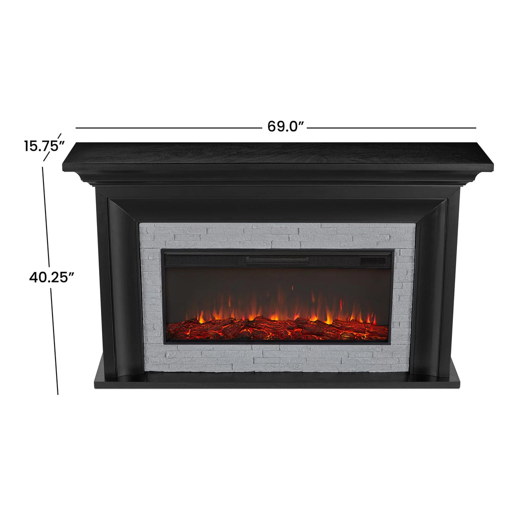 White Electric Mantel Fireplace R48301