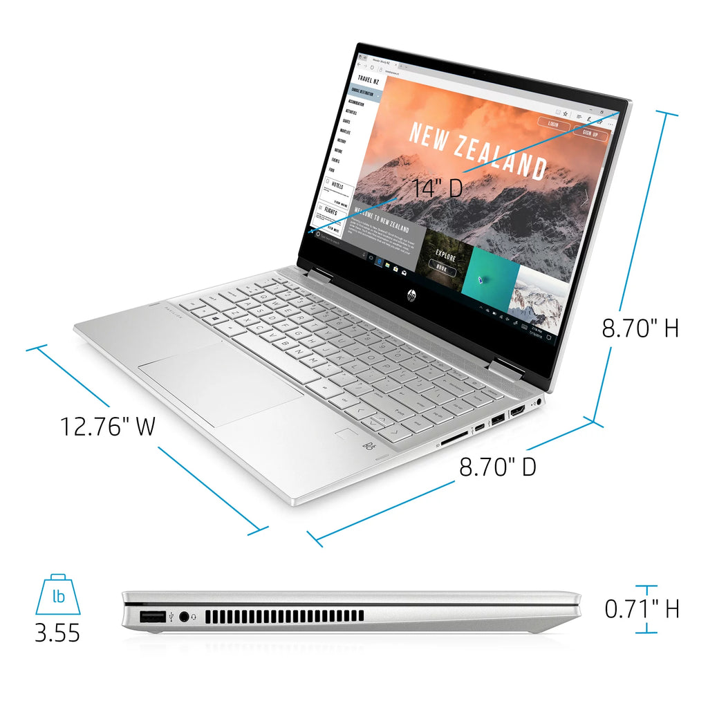 14" FHD Touch x360 Intel Core i5 8GB RAM 256GB SSD Silver Windows 10 V71923