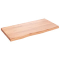 Light Brown Solid Oak Wood Wall Shelf 31.5x15.7x1.6 Q656025