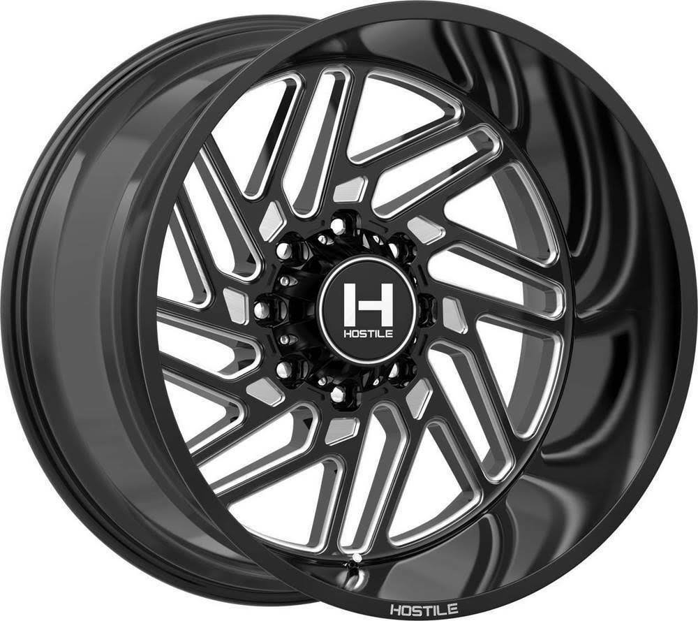 20x12 8x6.5 Blade Cut Black Wheel W1539