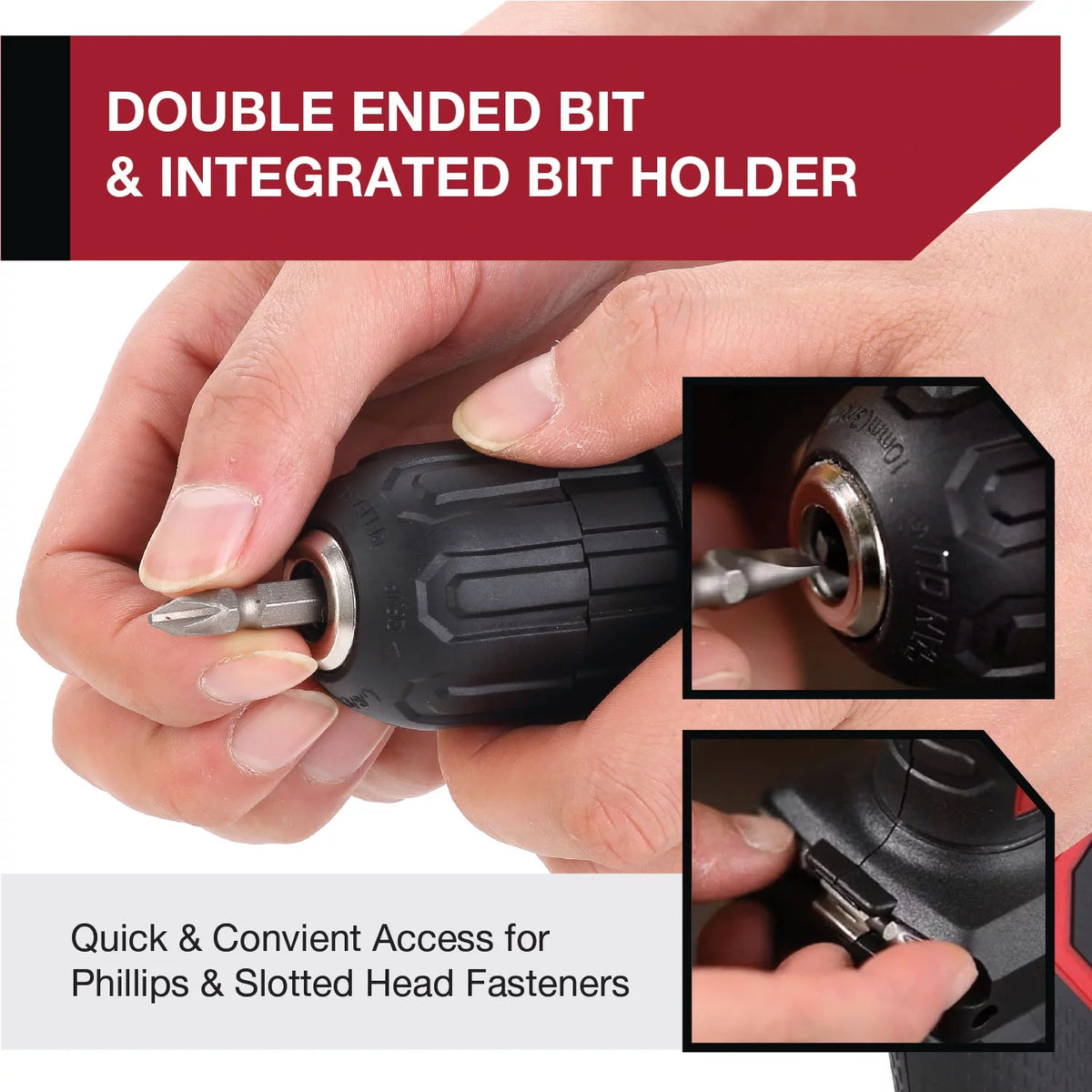 20V Max Lithium-Ion 3/8 inch Cordless Drill 70-Piece Home Tool Set W758