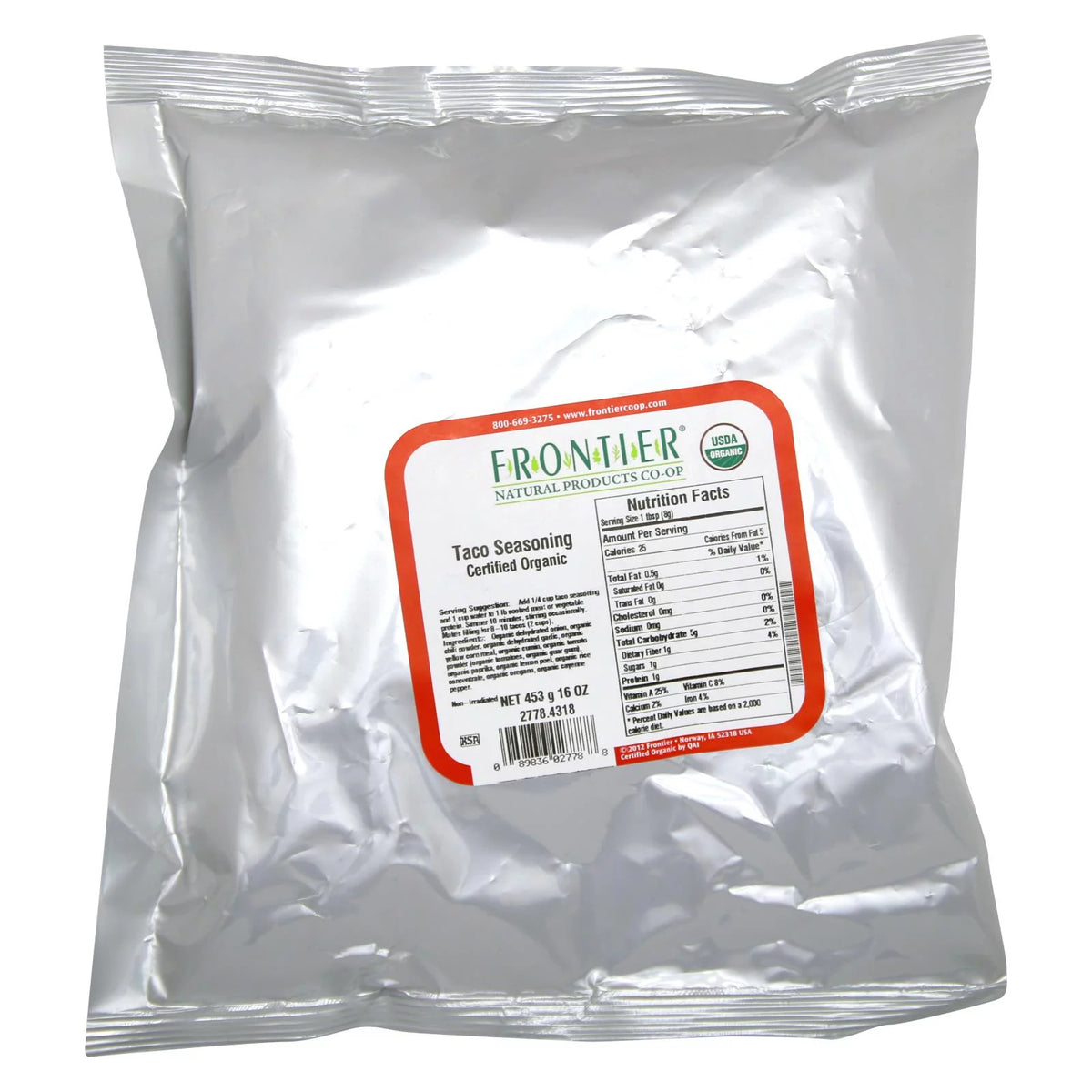 Organic Taco Seasoning, 1 Lb T491057