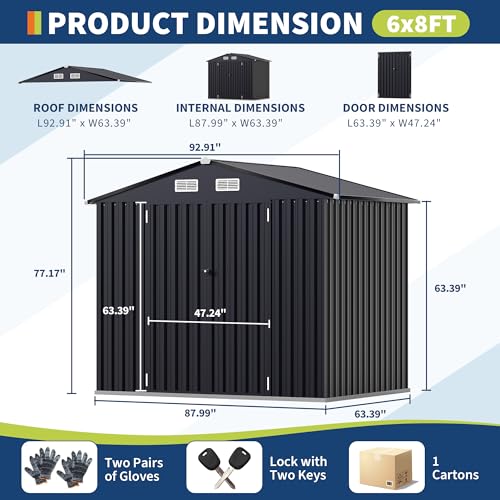 All-Weather Resin Shed with Window, Lockable Door and Vents Z1840