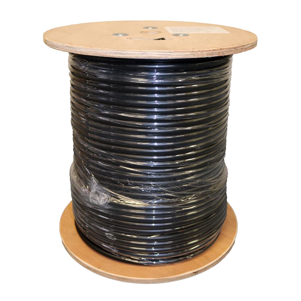 50-ohm Black Coax Cable 500 Ft O93527