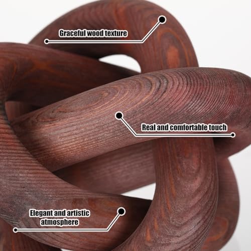 Black Wood Chain Link Decor V782360