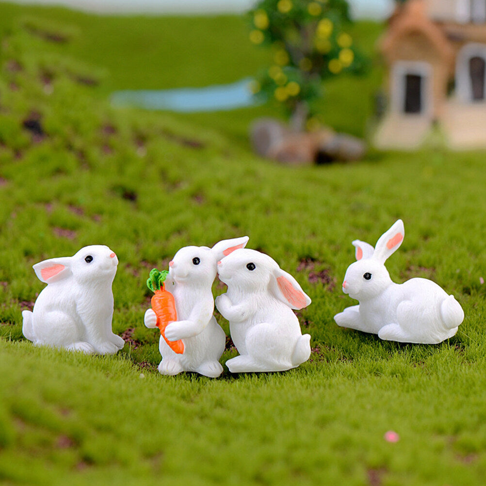Rabbit Spring Decoration Dollhouse Plant Model Micro Landscape Accessories Child T164