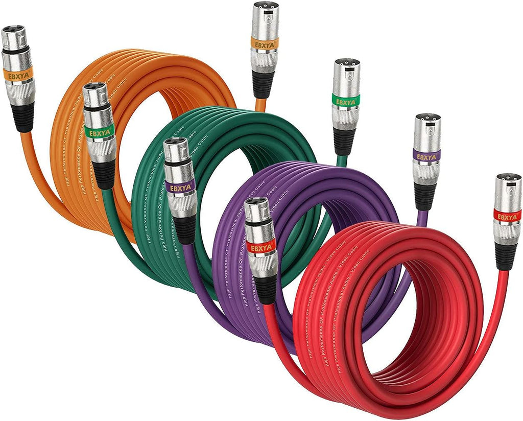 50 Ft 4 Pack XLR Microphone Cable M487
