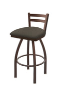 30x22 Low Back Swivel Bar Stool with Bronze Finish Y9884