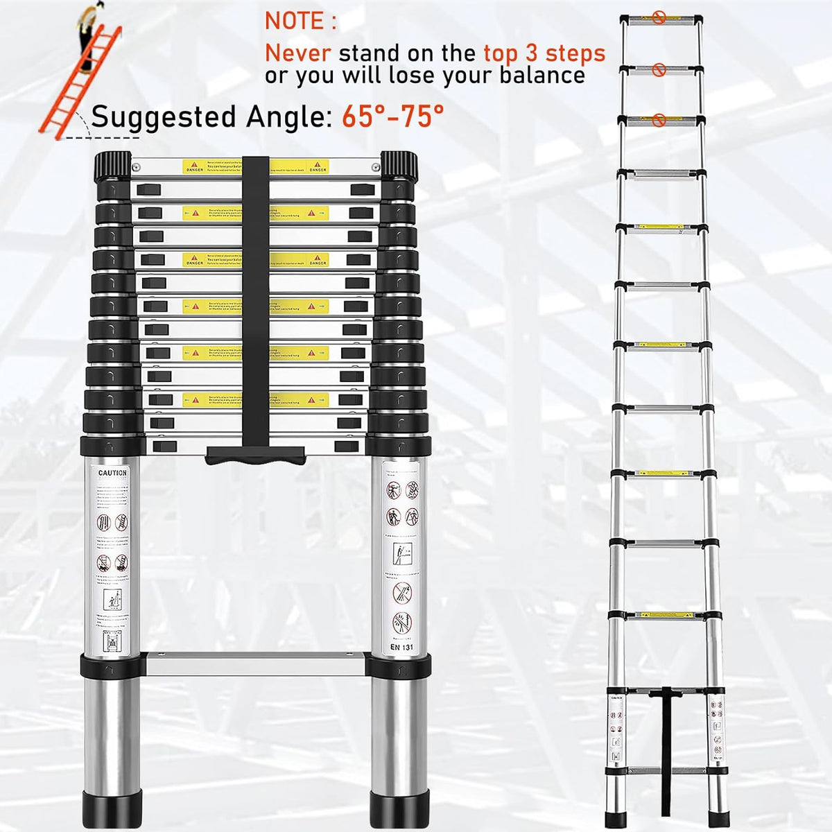 8.5FT Aluminum Telescoping Ladder R632538