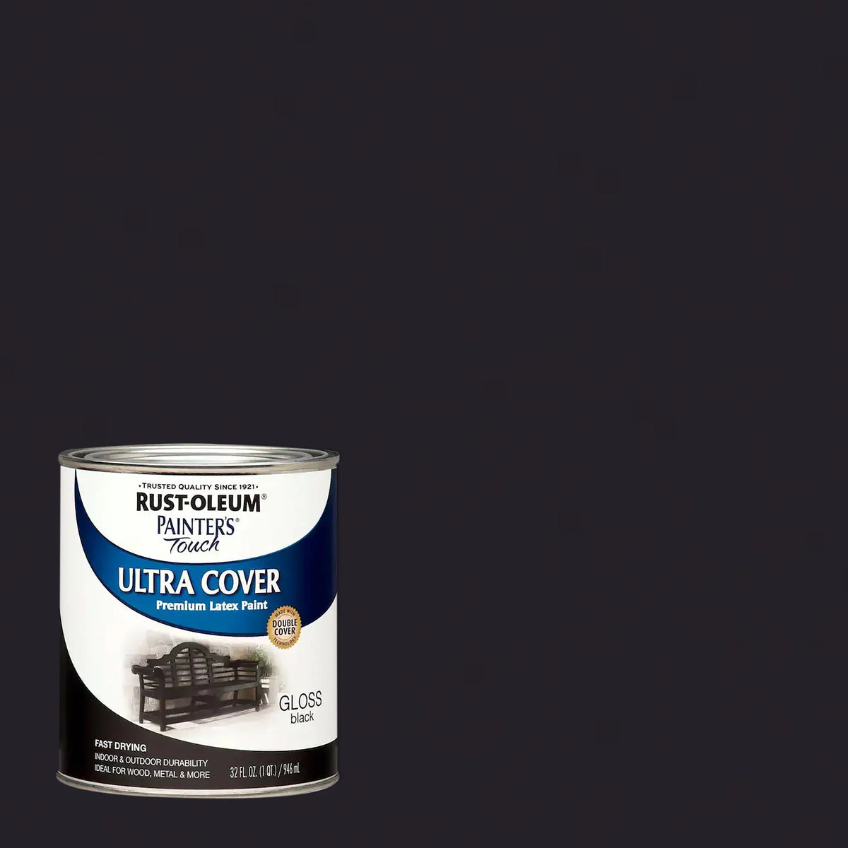 Black Gloss Latex Paint Quart D26134