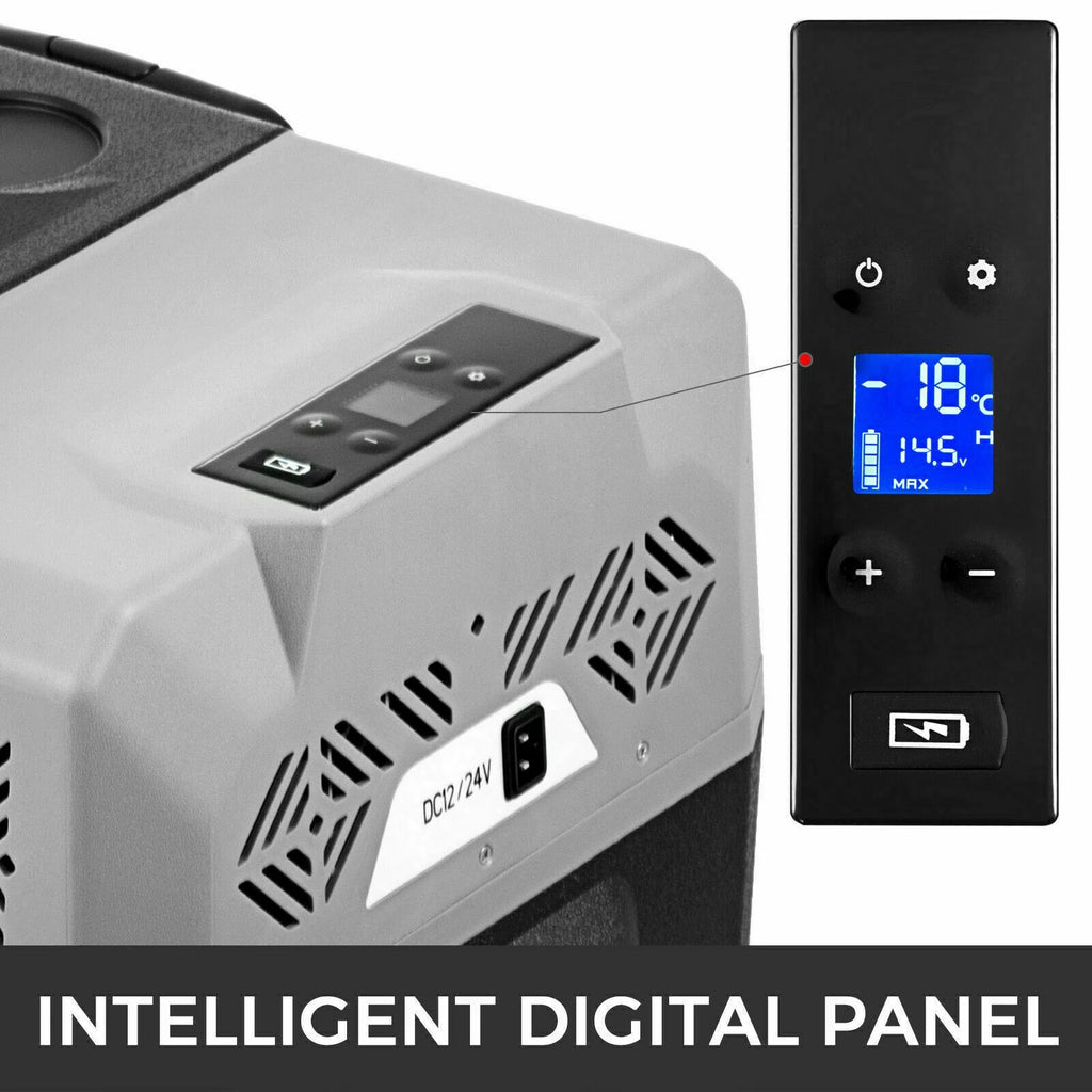 50L Portable Car Refrigerator 52 Quart Compact RV Fridge Mini Electric Freezer 12/24V DC & 110-240V AC Vehicle Truck Boat Cooler D502496