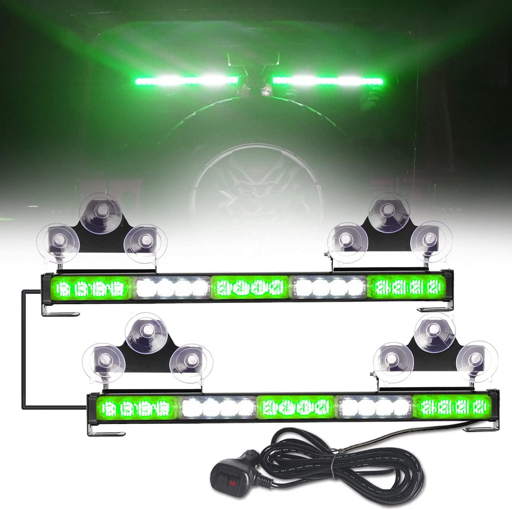 2 in 1 Emergency Flashing LED Traffic Advisor Strobe Light Bar Amber/White A279