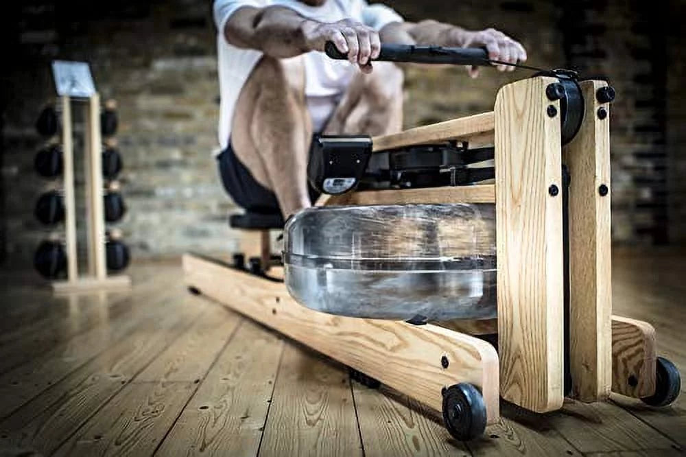 Natural Ash Wood Rowing Machine with S4 Monitor K9098