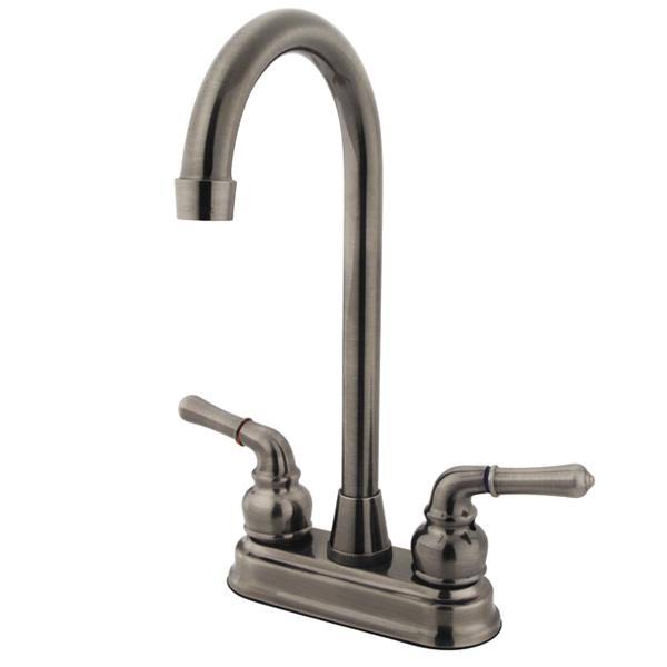 Chrome & Polished Brass Bar Faucet with Lever Handles N291718