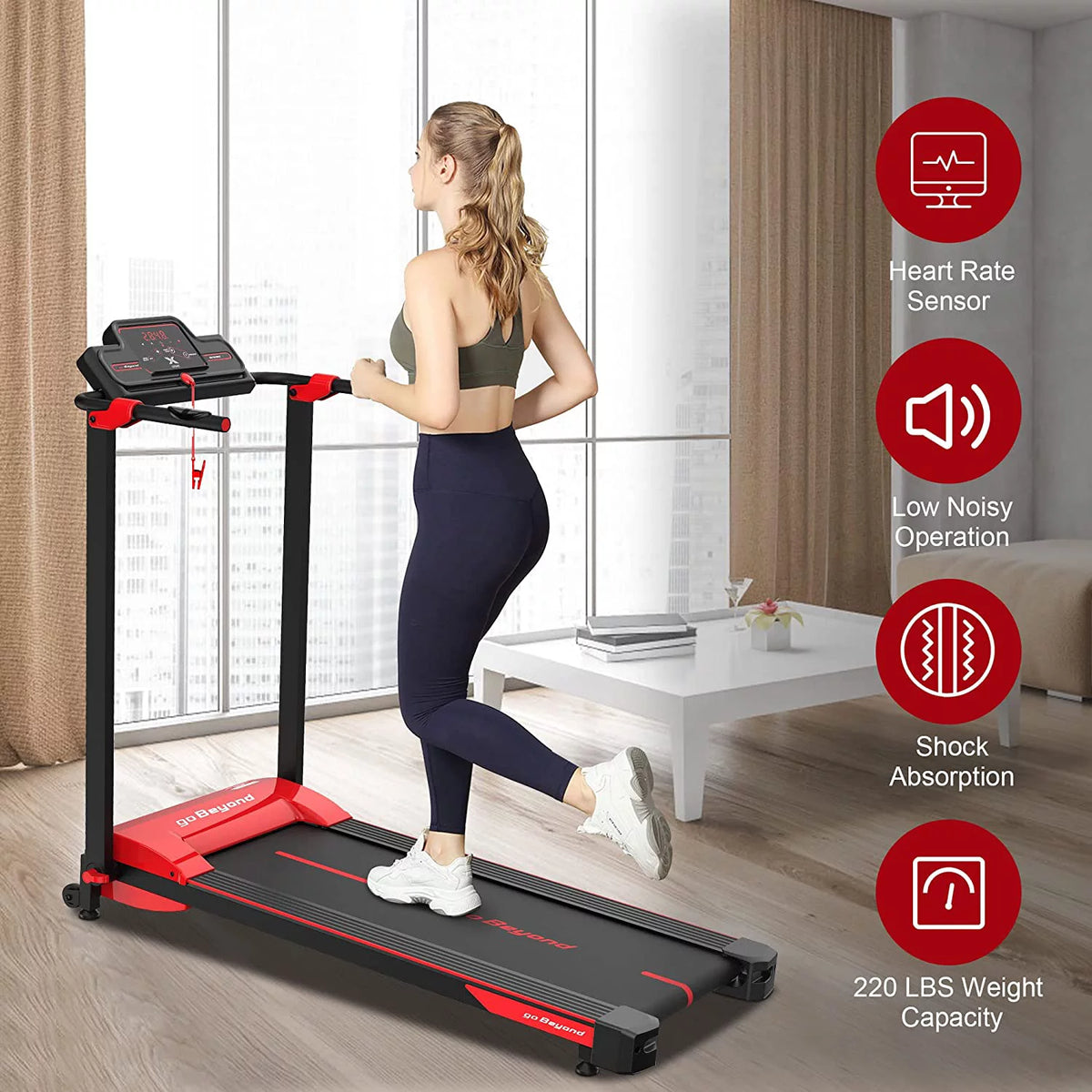 Folding Treadmill 1.5HP 220 LB Capacity V4474