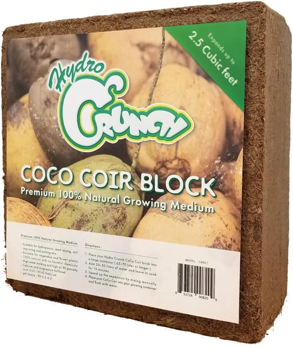 Coco Coir Block 2.5 Cubic Ft Block (2-Pack), Brown O77564