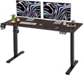 Electric Standing Desk Height Adjustable 55 inches Walnut M3949