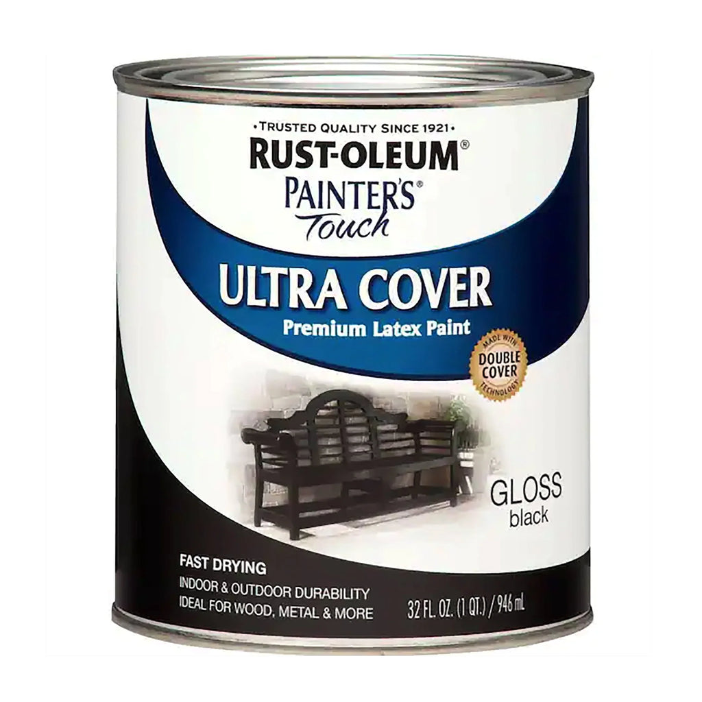 Black Gloss Latex Paint Quart D26134