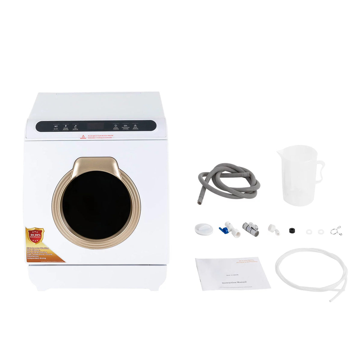 Portable Countertop Dishwasher with 7L Built-in Water Tank and 5 Programs L2071